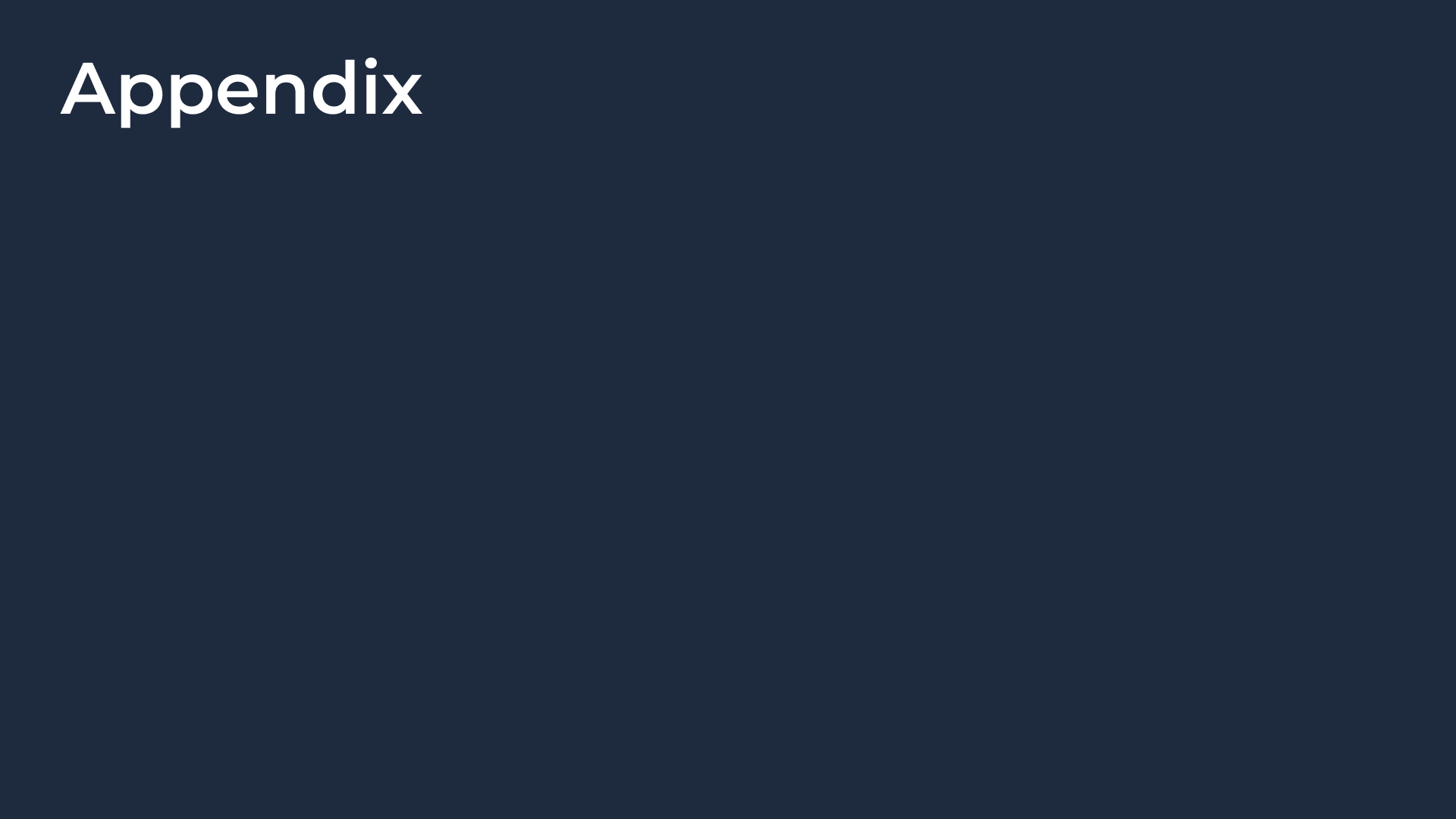 Appendix
