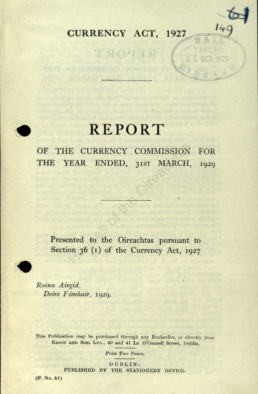 Tuarascáil an Choimisiúin Airgeadra 1929