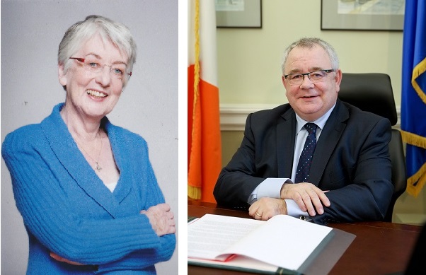 Mary Upton and Seán Ó Fearghaíl
