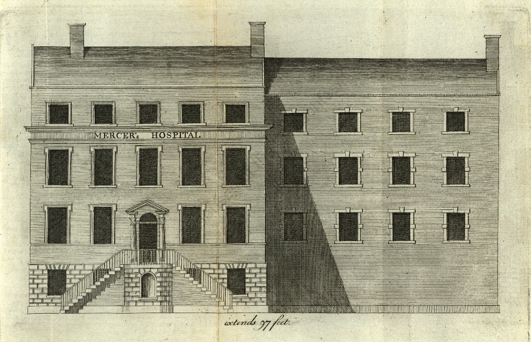 Aghaidh Ospidéal Mercer á ghreanadh, 1762