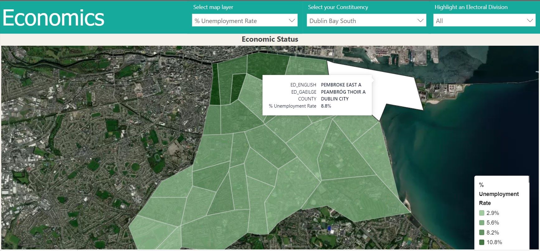 Constituency dashboards