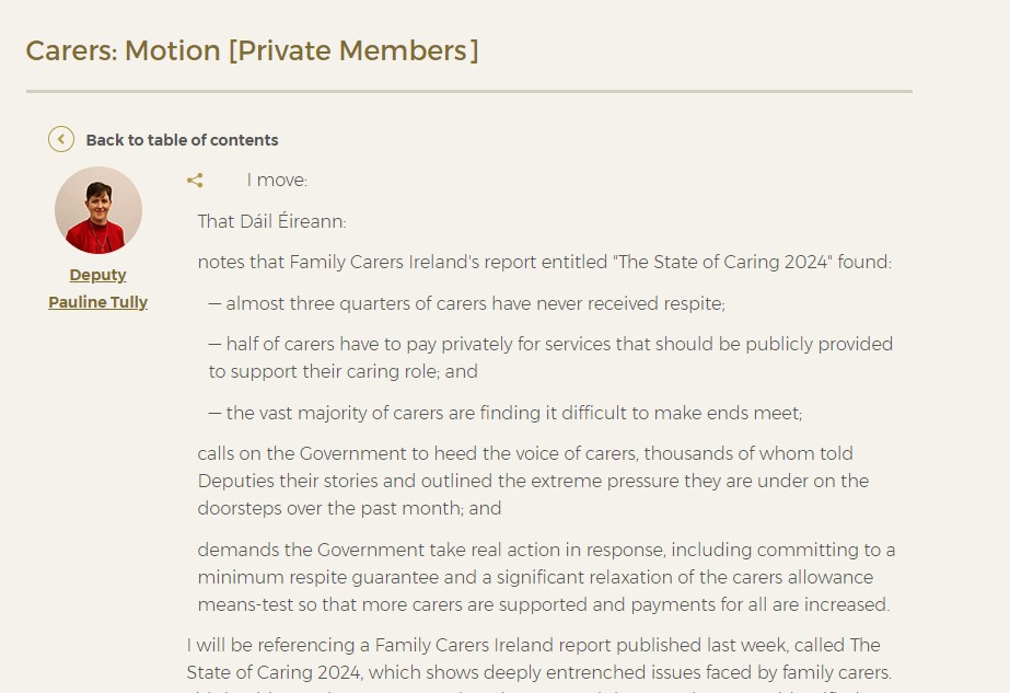 Private Member's motion in the Official Report