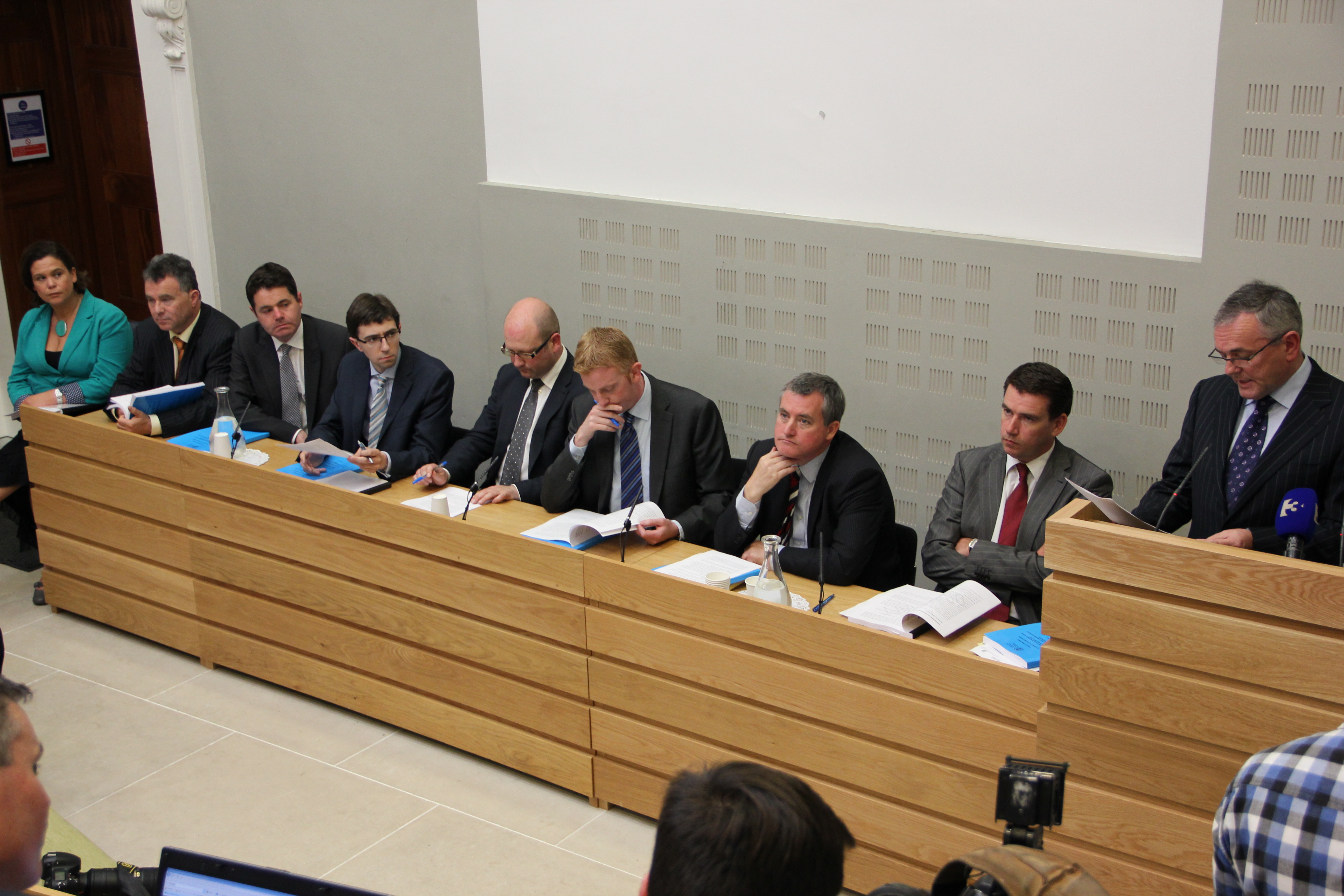 Members at the launch of the Preliminary Report of the Joint Committee of Inquiry into the Banking Crisis