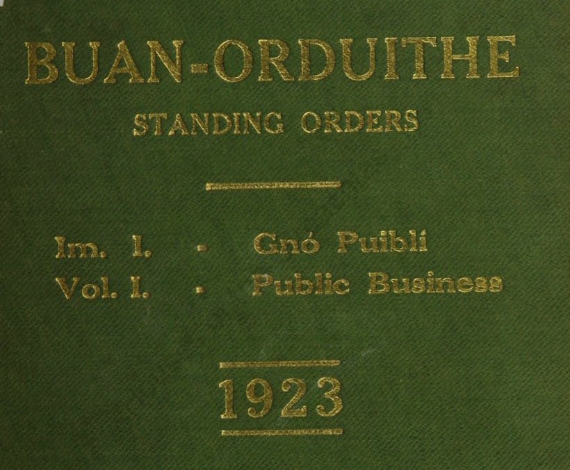 Standing Orders from Dáil Éireann as published in 1923, which first provided for a new committee to give oversight to public accounts